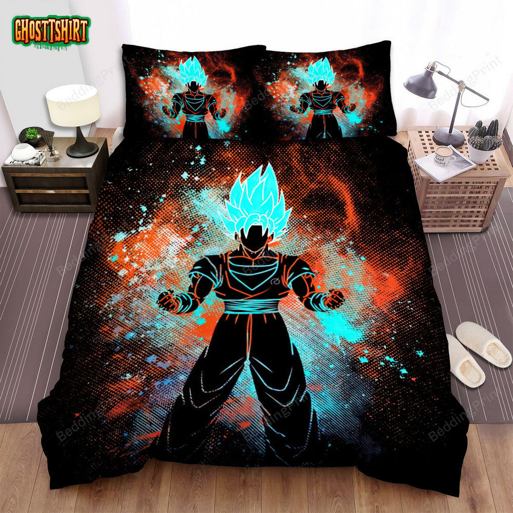 Anime Art Blue Hero Bed Sheets Duvet Cover Bedding Set