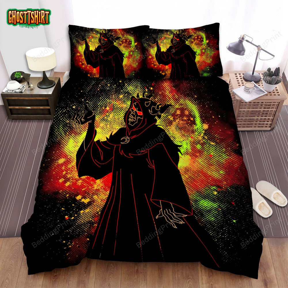 Anime Art Horned King Bed Sheets Duvet Cover Bedding Set