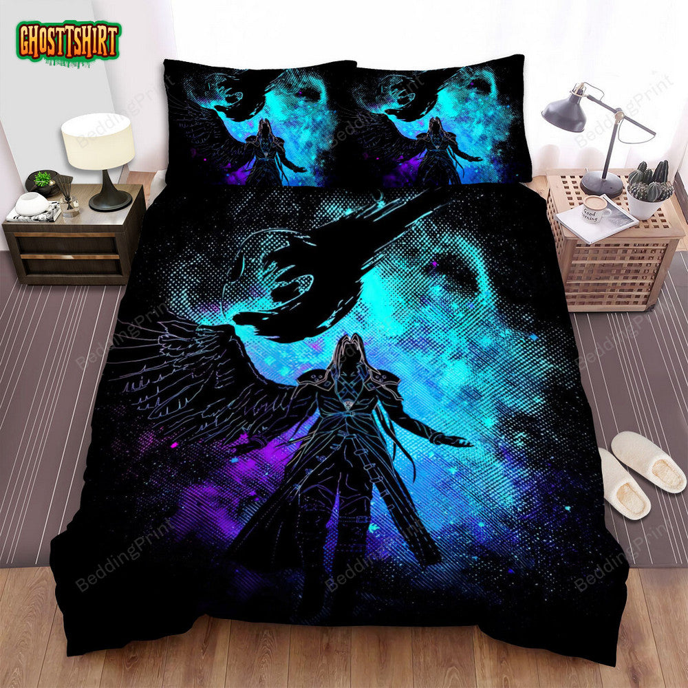 Anime Art One Winged Angel Bed Sheets Duvet Cover Bedding Set