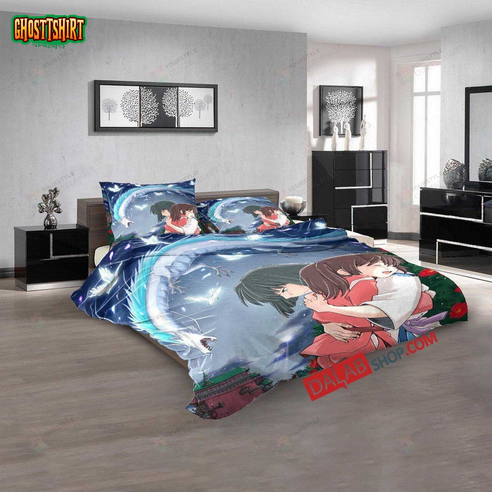 Anime Spirited Away D 3D Customized Duvet Cover Bedroom Sets Bedding Set
