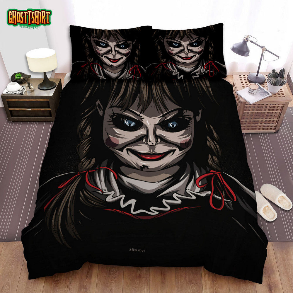 Annabelle Comes Home Smile Photo Movie Bed Sheets Spread Comforter Duvet Cover Bedding Set
