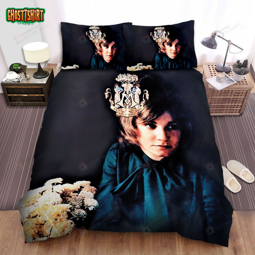 Anne Murray Love Song Album Cover Bed Sheets Spread Comforter Duvet Cover Bedding Set