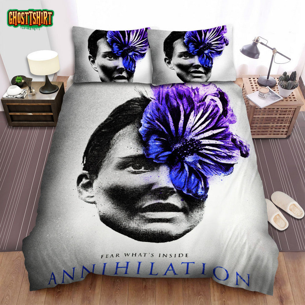 Annihilation (I) Movie Flower Face Photo Bed Sheets Spread Comforter Duvet Cover Bedding Set