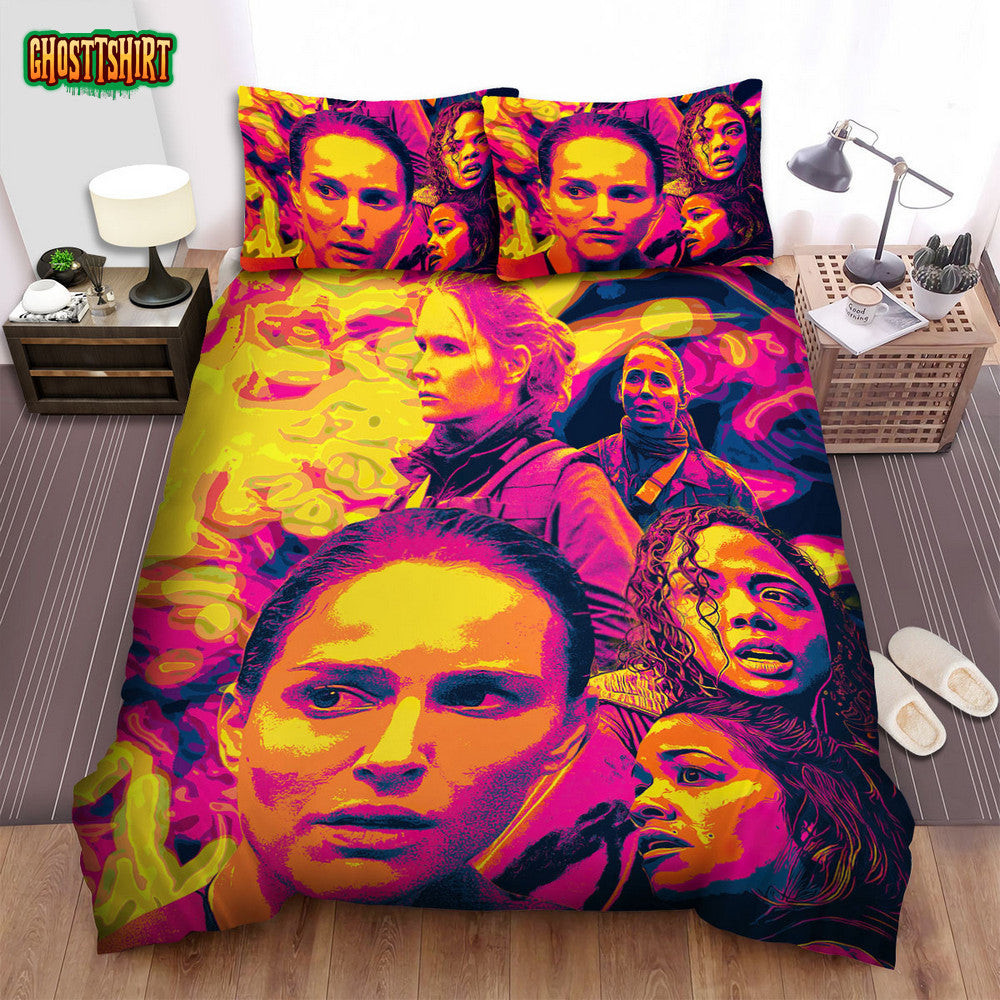 Annihilation (I) Movie Scare Face Photo Bed Sheets Spread Comforter Duvet Cover Bedding Set