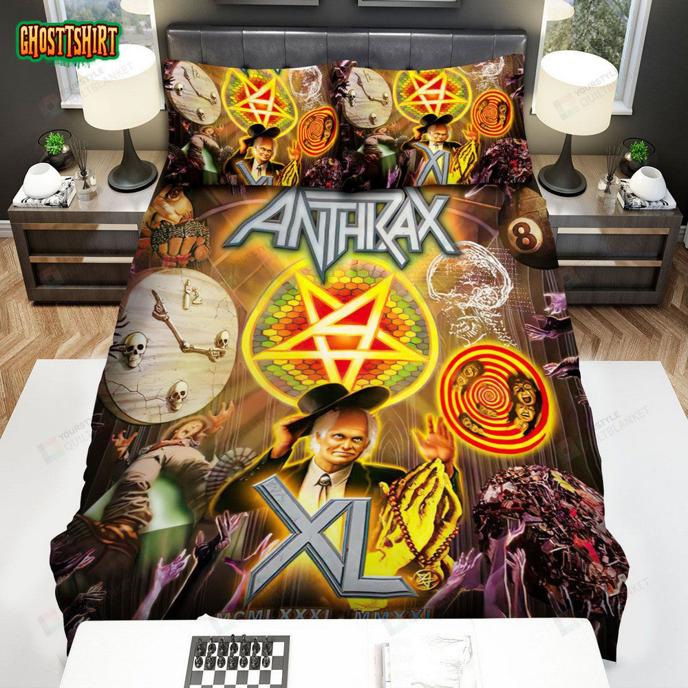 Anthrax Albums Compilation Bed Sheets Spread Comforter Duvet Cover Bedding Set