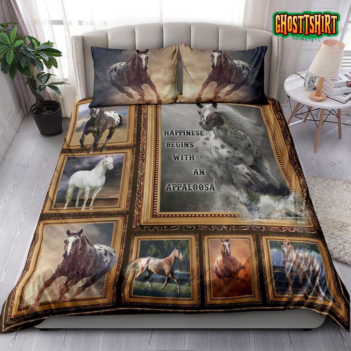 Appaloosa Horse Happiness Begins With An Appaloosa Bedding Set