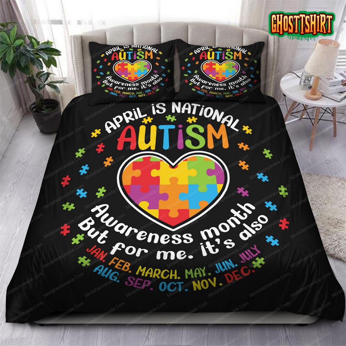 April Is National Autism Awareness Month Bedding Set