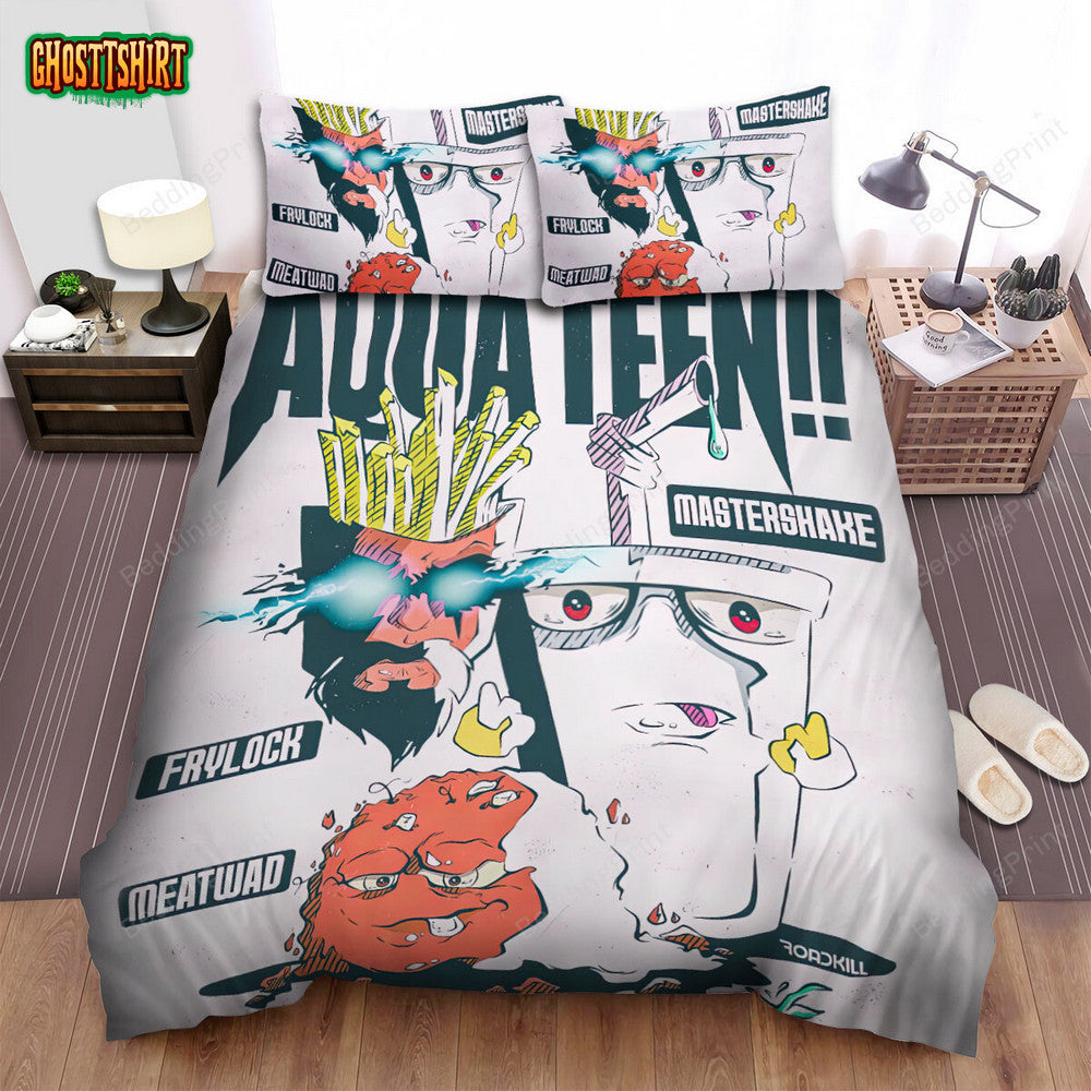Aqua Teen Hunger Force The Poster Bed Sheets Spread Duvet Cover Bedding Set