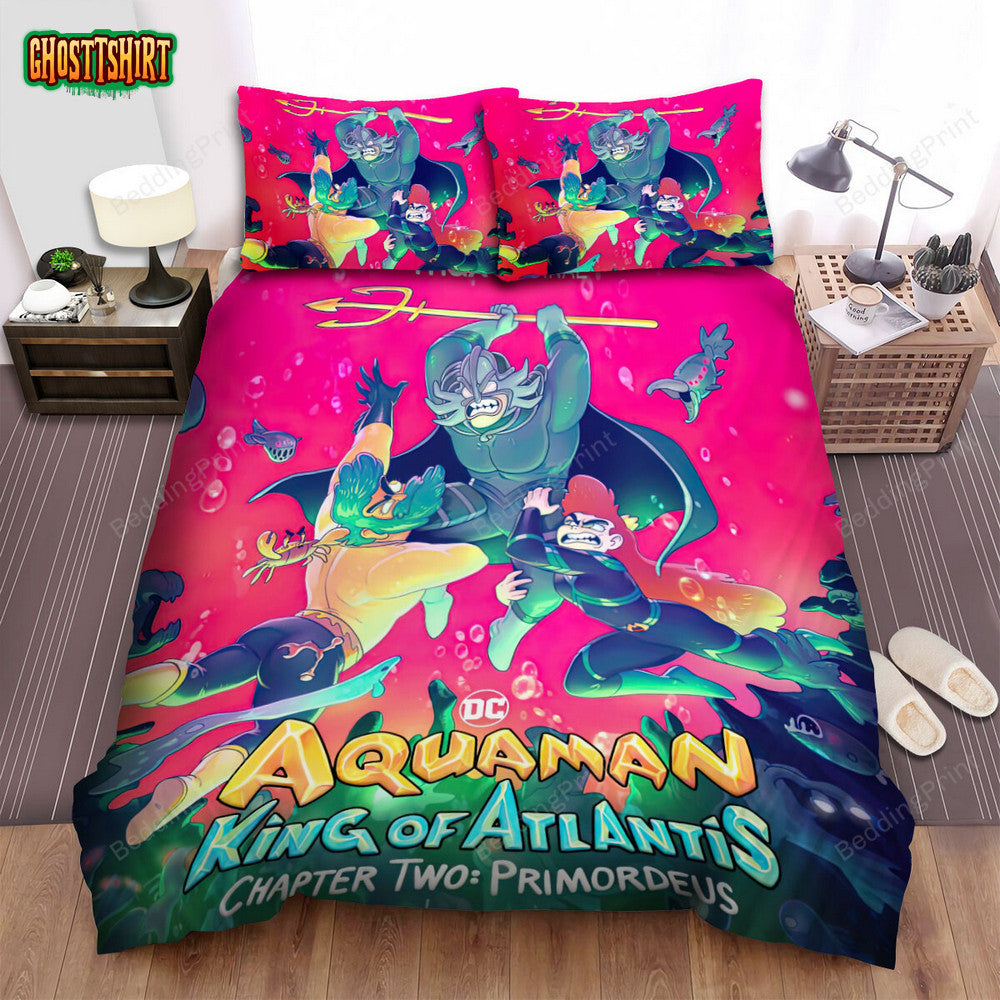 Aquaman King Of Atlantis (2021) Chpater Two Movie Poster Bed Sheets Duvet Cover Bedding Set