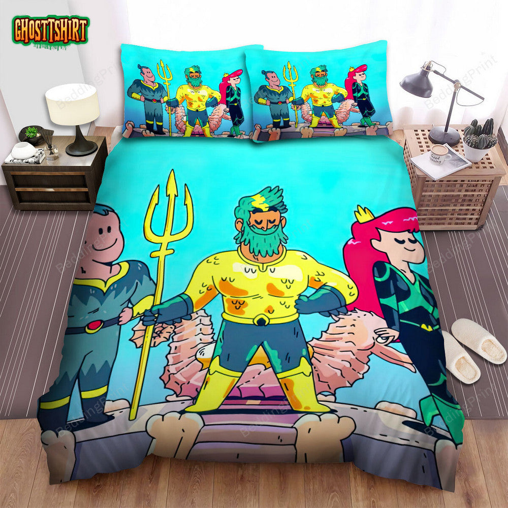 Aquaman King Of Atlantis (2021) Throne Movie Poster Bed Sheets Duvet Cover Bedding Set
