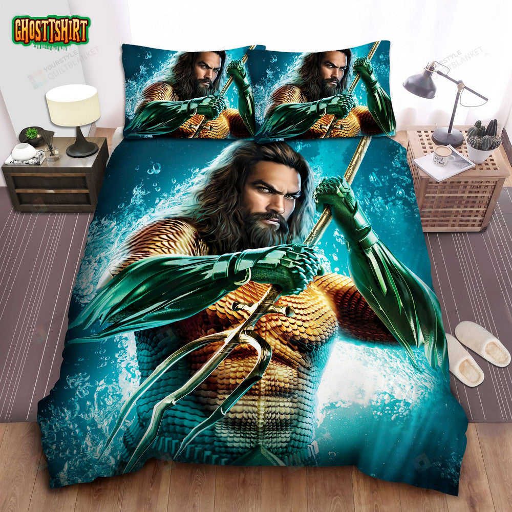 Aquaman Solo Poster Bed Sheets Spread Comforter Duvet Cover Bedding Set