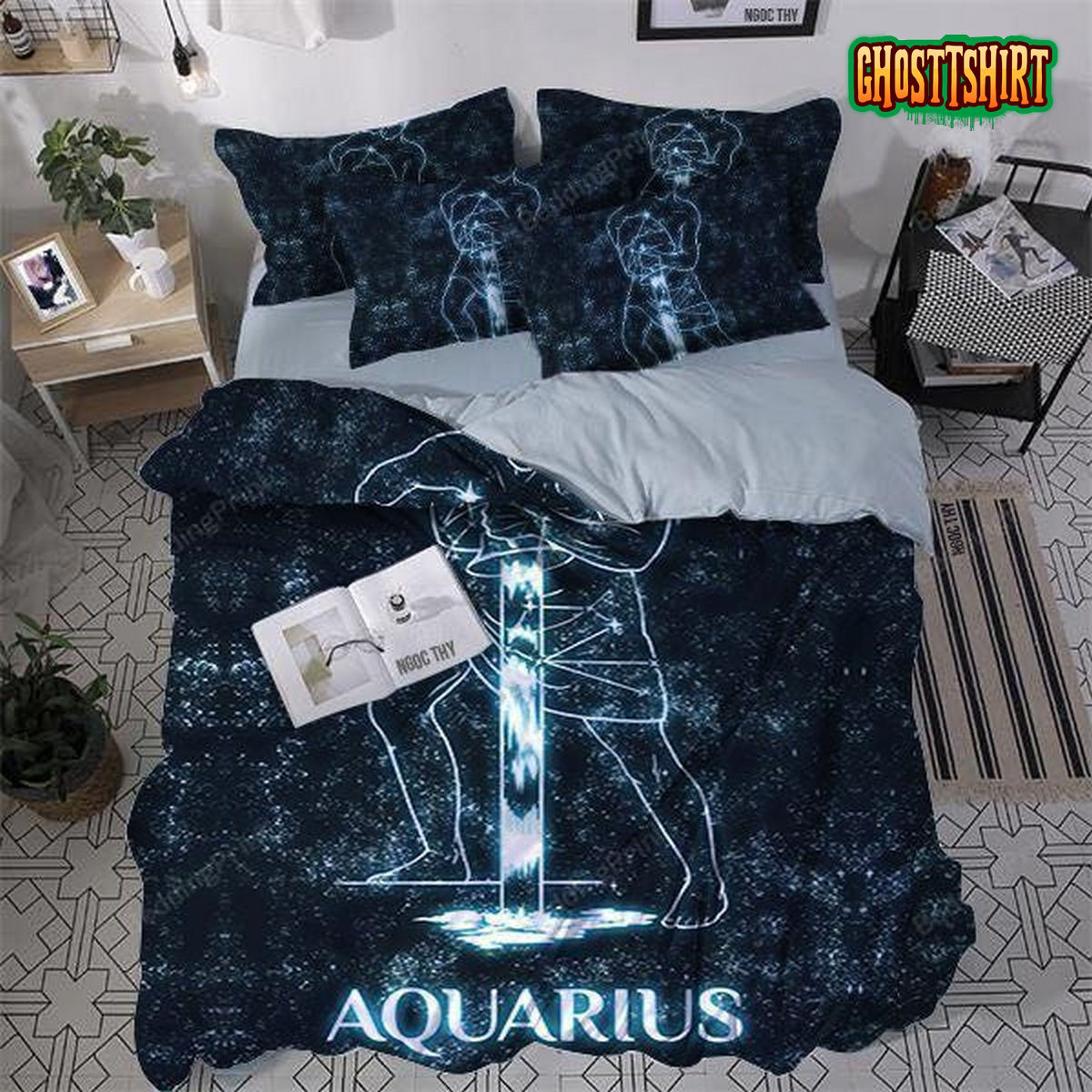 Aquarius Bed Sheets Duvet Cover Bedding Set