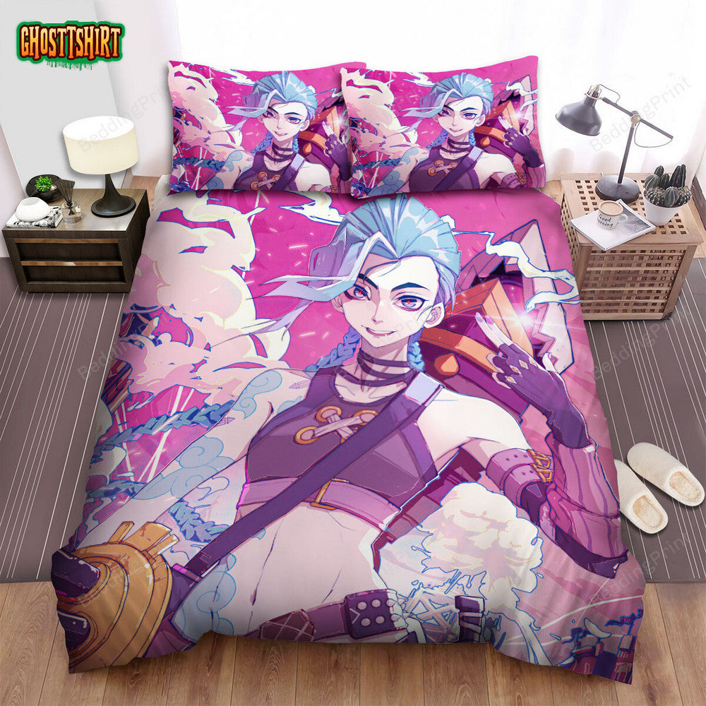 Arcane Jinx Anime Version Bed Sheets Spread Duvet Cover Bedding Set
