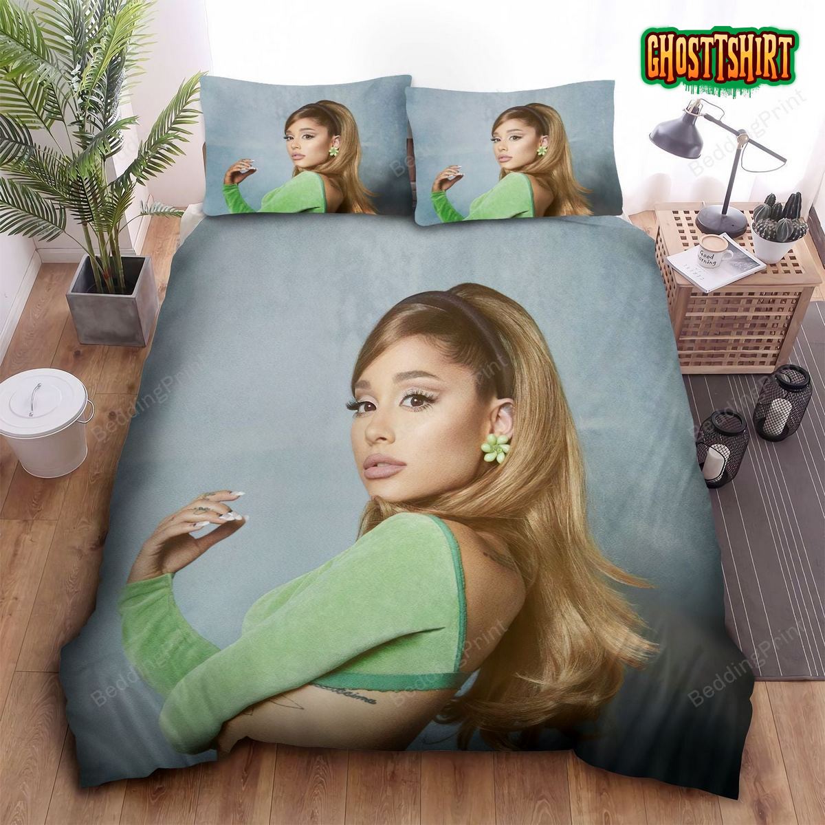 Ariana Grande Positions Album Retro Style Bed Sheets Duvet Cover Bedding Set