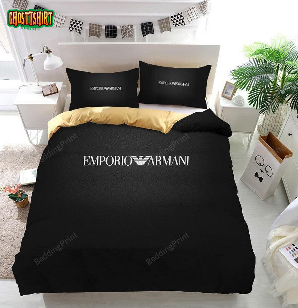 Armani Logo Custom Bedding Set