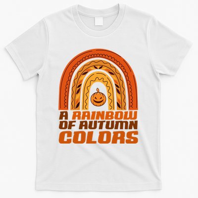 A Rainbow Of Autumn Colors Halloween Pumpkin T-Shirt