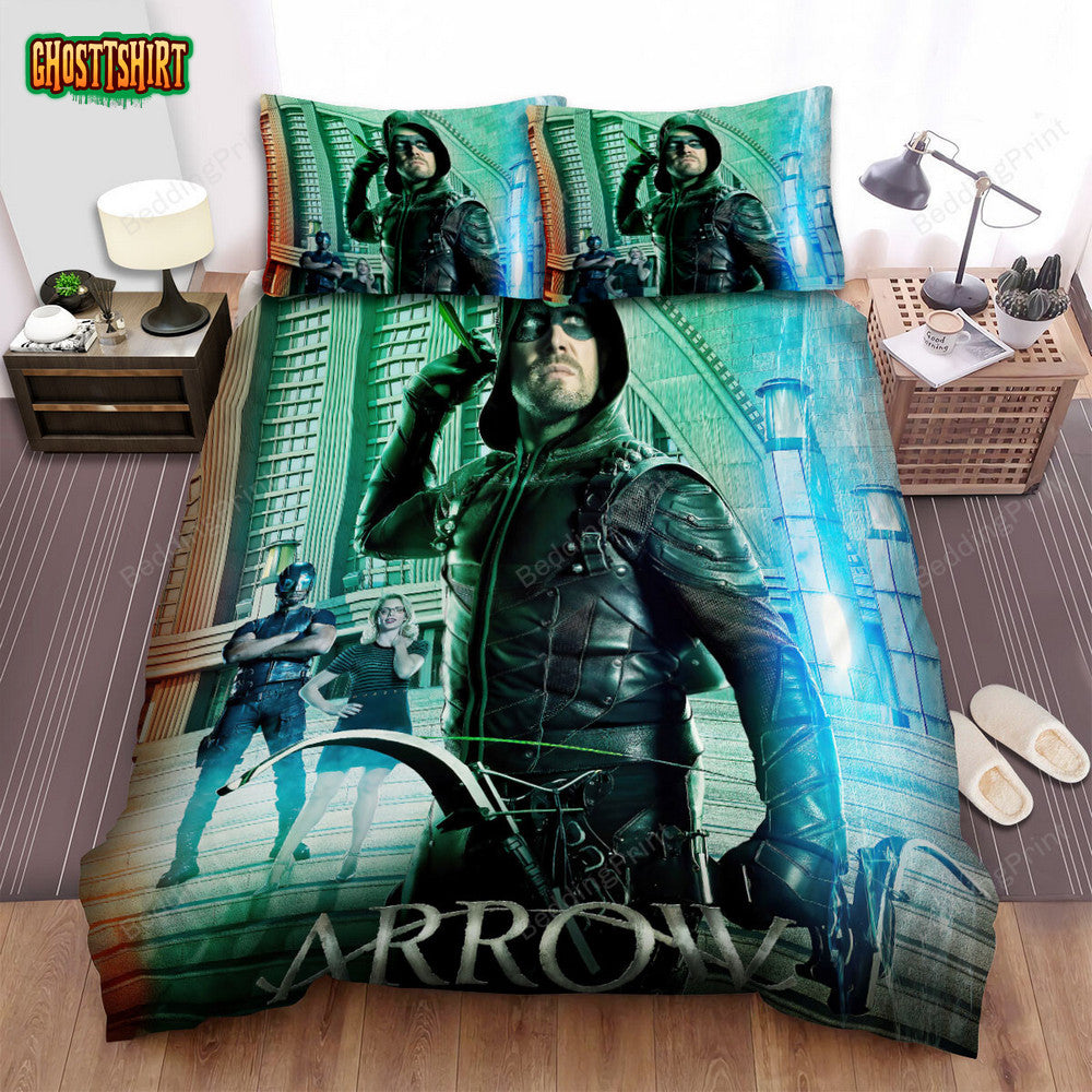 Arrow (2012–2020) Movie Poster 3 Bed Sheets Duvet Cover Bedding Set