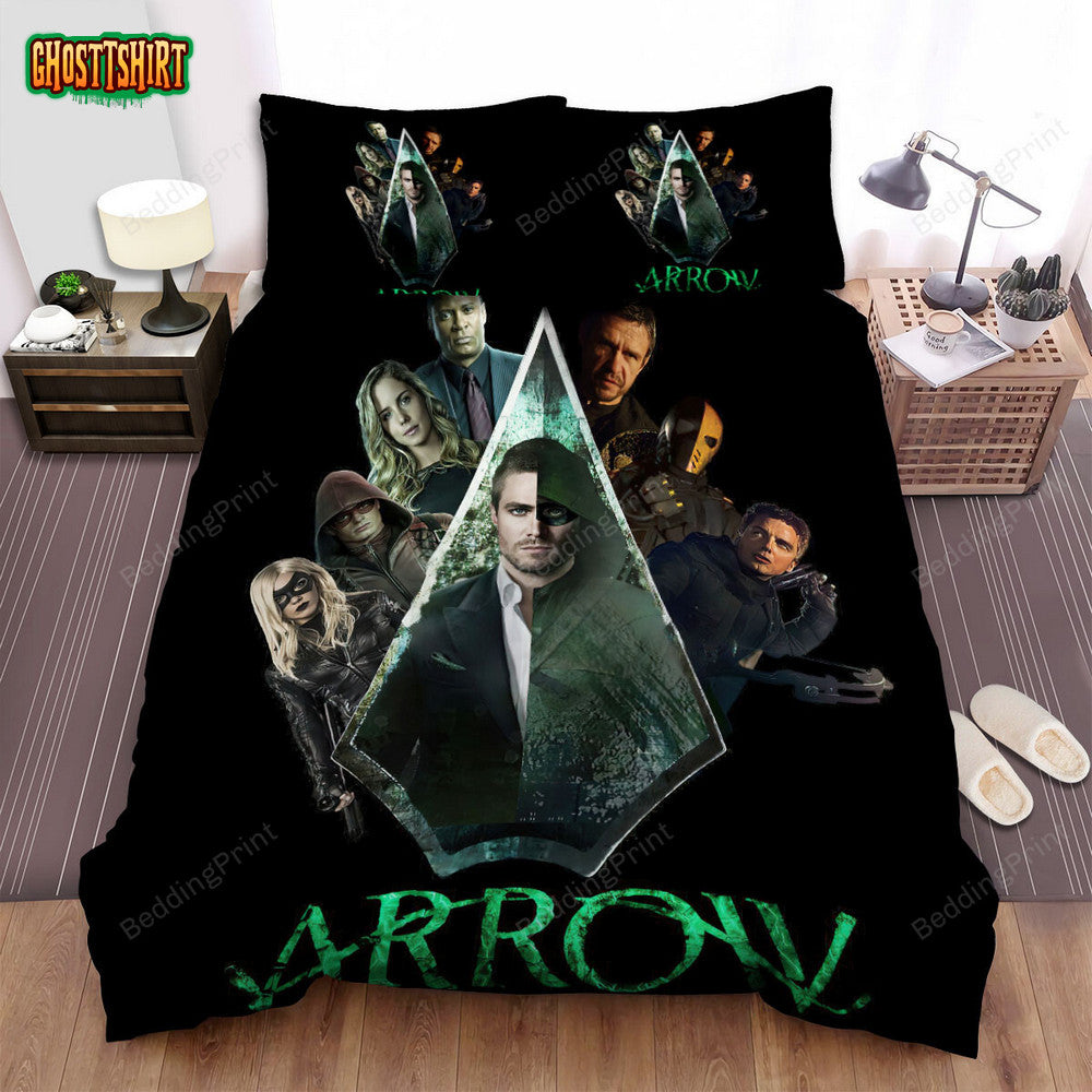 Arrow (2012–2020) Movie Poster Fanart 4 Bed Sheets Duvet Cover Bedding Set