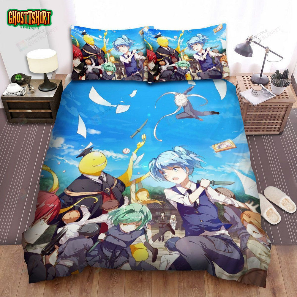 Assassination Classroom Characters Fighting Bed Sheets Spread Comforter Duvet Cover Bedding Set