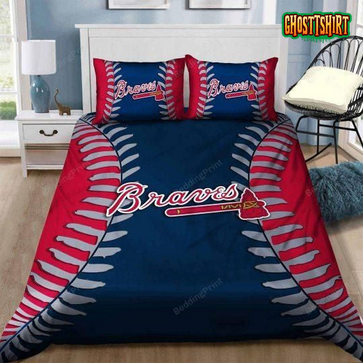 Atlanta Braves Bedding Set Duvet Cover & Pillow Cases