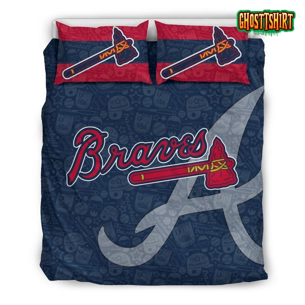 Atlanta Braves Duvet Cover Bedding Set