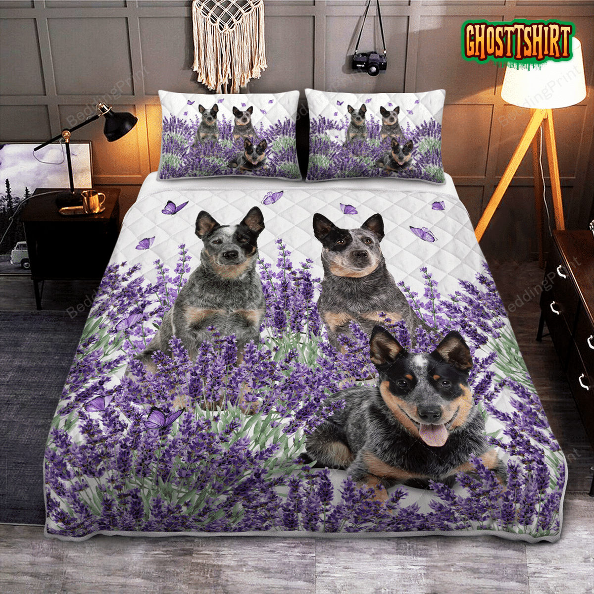 Australian Cattle Lavender Bed Sheets Bedspread Duvet Cover Bedding Set