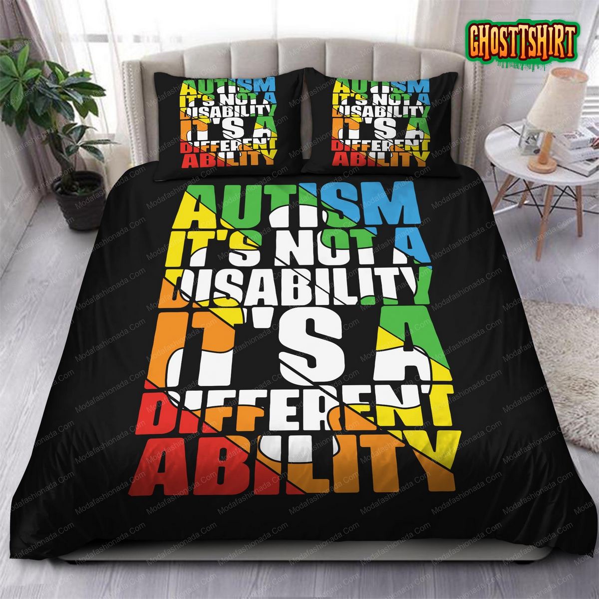 Autism It's A Disability It's A Different Ability Bedding Set