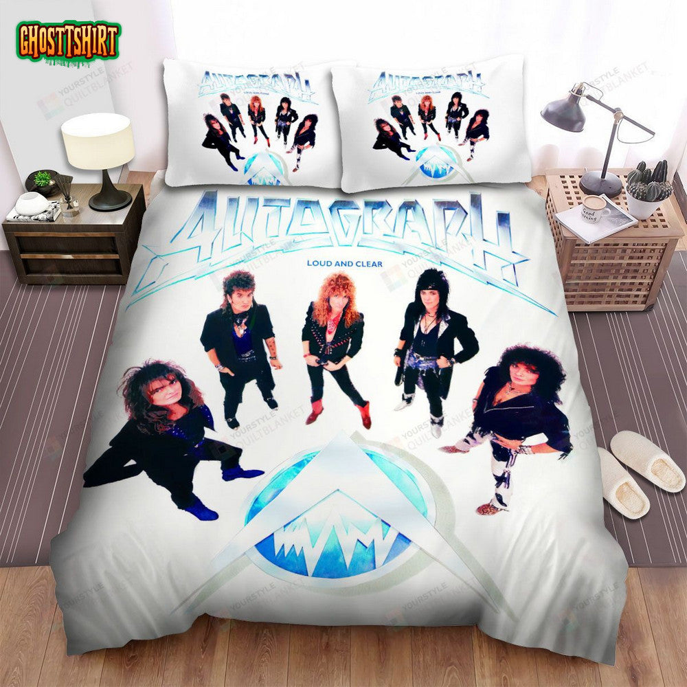 Autograph Band Loud And Clear Album Cover Bed Sheets Spread Comforter Duvet Cover Bedding Set