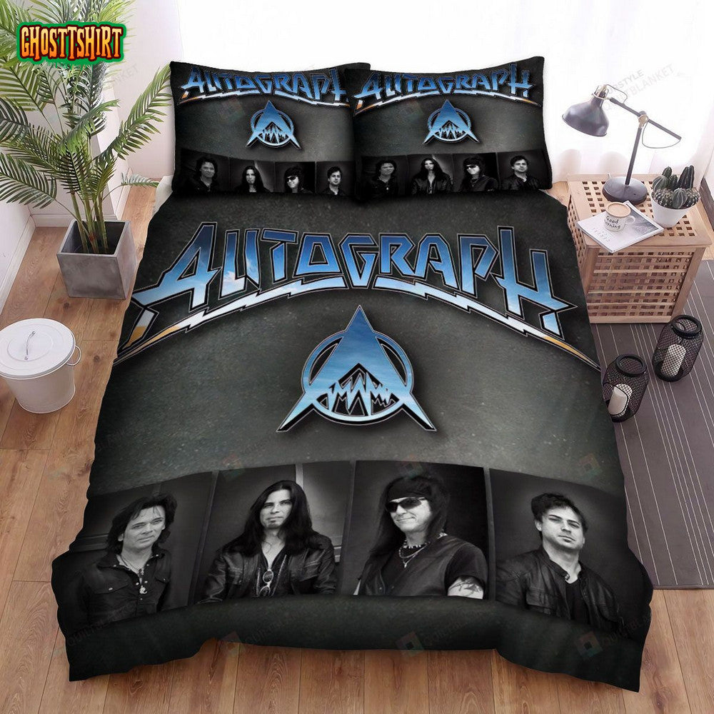 Autograph Band Members Bed Sheets Spread Comforter Duvet Cover Bedding Set