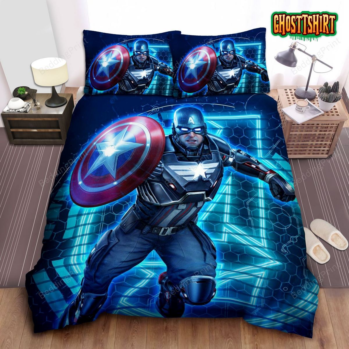 Avengers Captain America Bed Sheets Duvet Cover Bedding Set