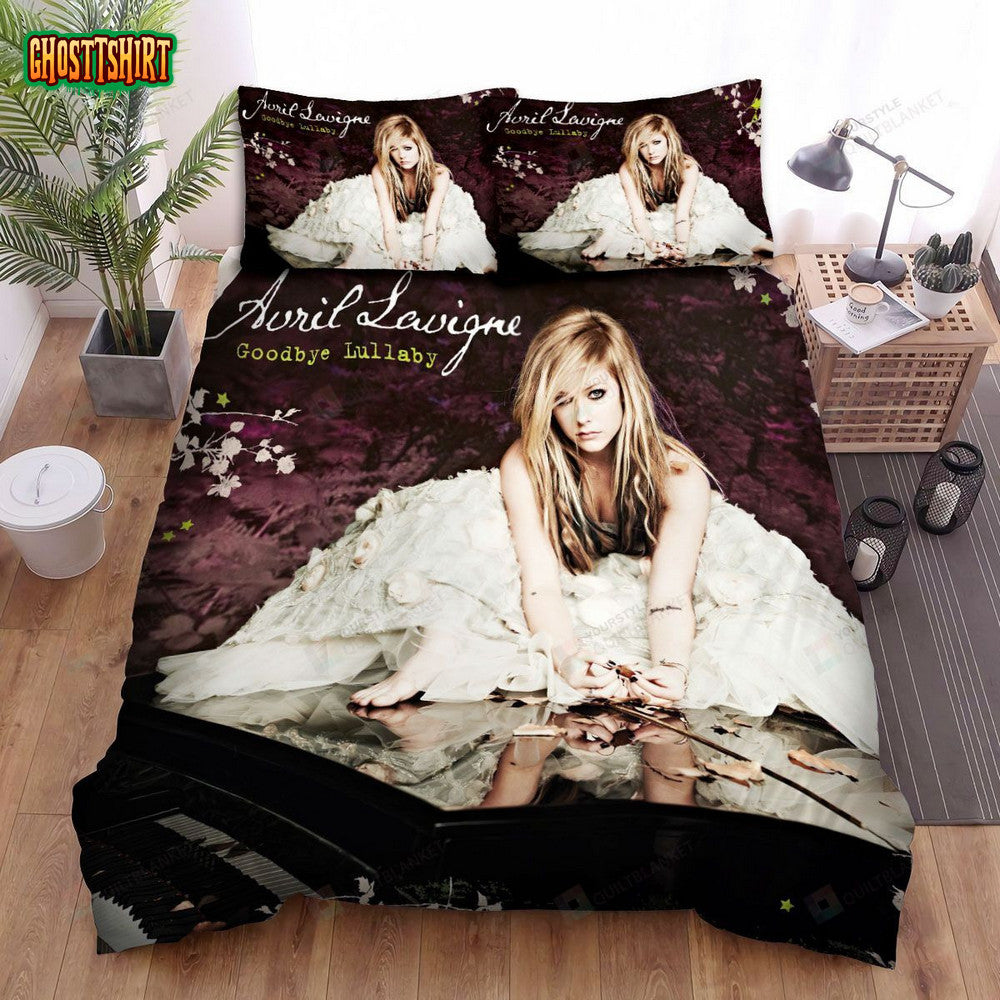 Avril Lavigne Goodbye Lullaby Album Art Cover Bed Sheets Spread Duvet Cover Bedding Set