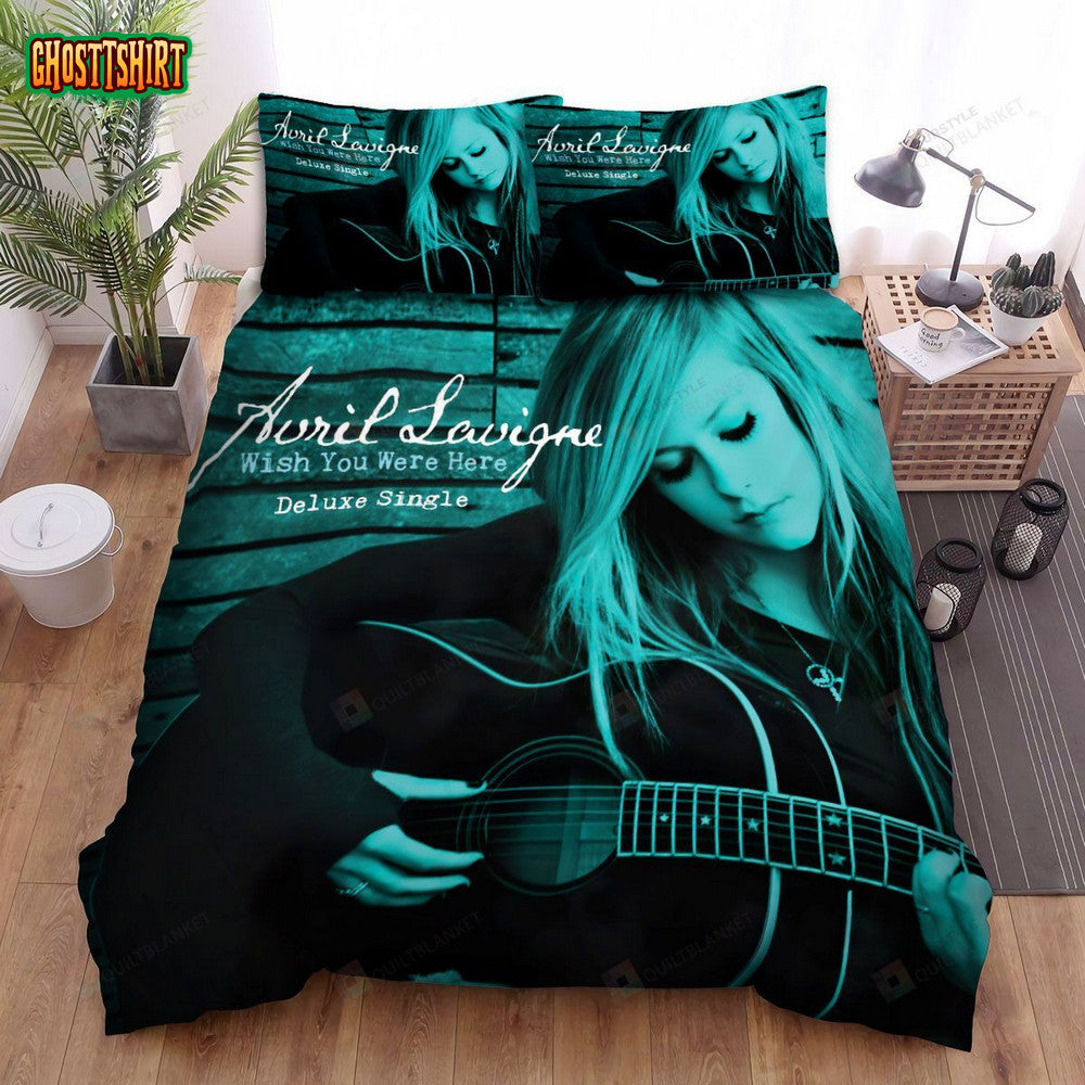 Avril Lavigne Wish You Were Here Single Art Cover Bed Sheets Spread Duvet Cover Bedding Set
