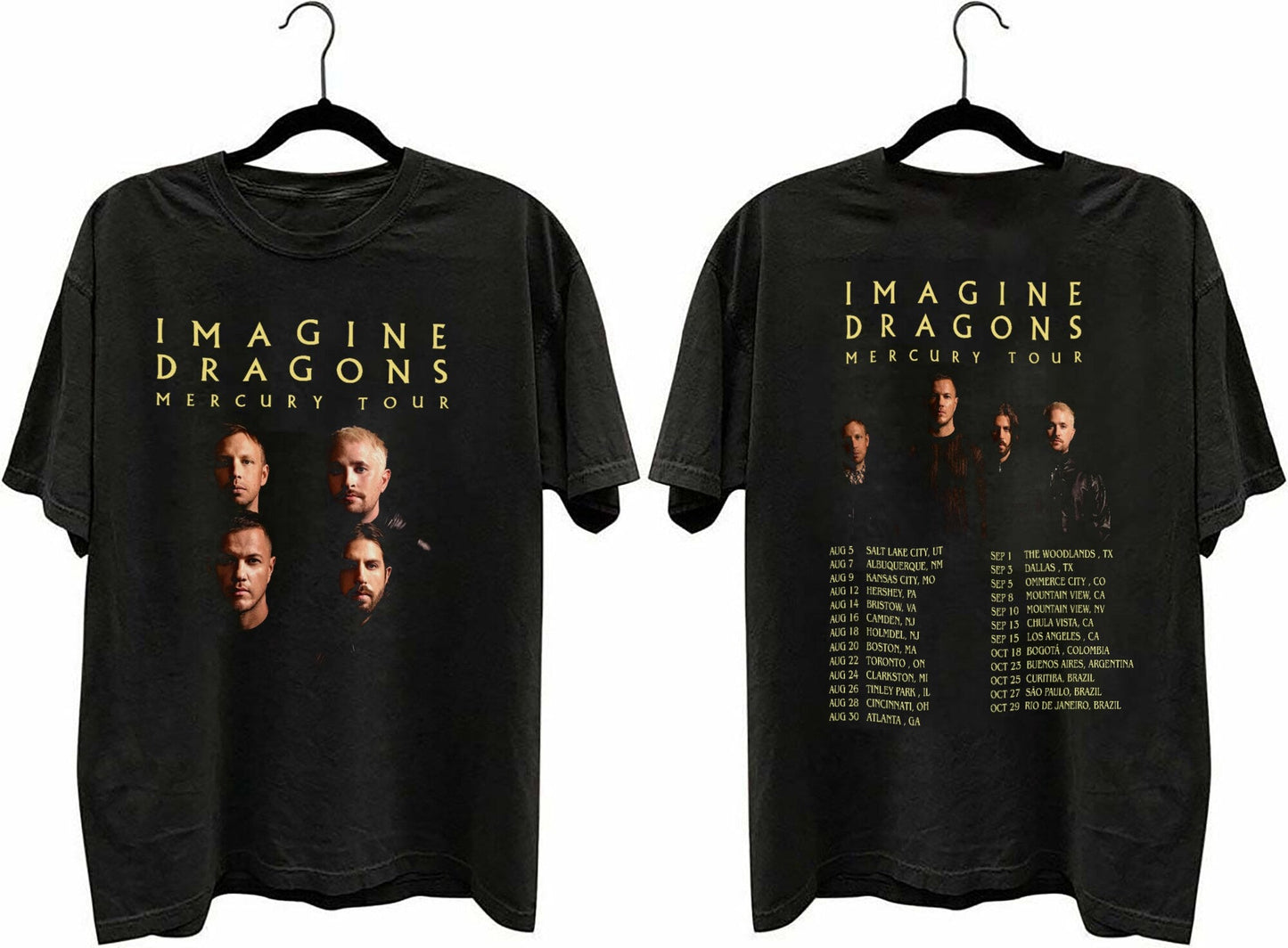 Imagine Dragon Shirt, Mercury Tour 2022 Two Sides T-shirt