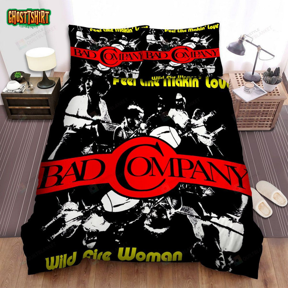 Bad Company Band Feel Like Makin' Love Bed Sheets Spread Comforter Duvet Cover Bedding Set