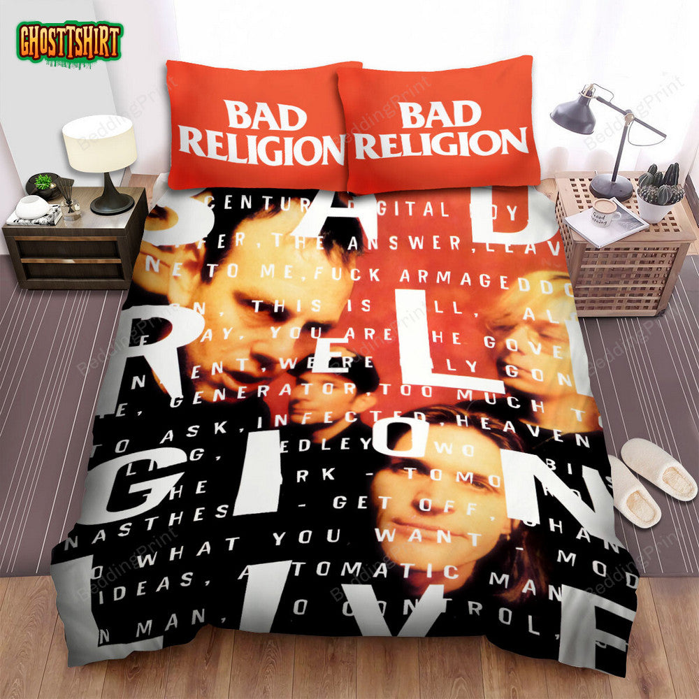 Bad Religion Band Live 1995, Cd Bed Sheets Duvet Cover Bedding Set