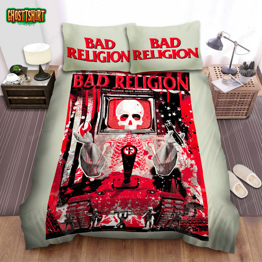Bad Religion Band Red Art Bed Sheets Duvet Cover Bedding Set