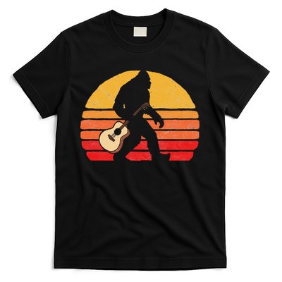 Bigfoot & Acoustic Guitar Country Rock Bluegrass Music T-Shirt