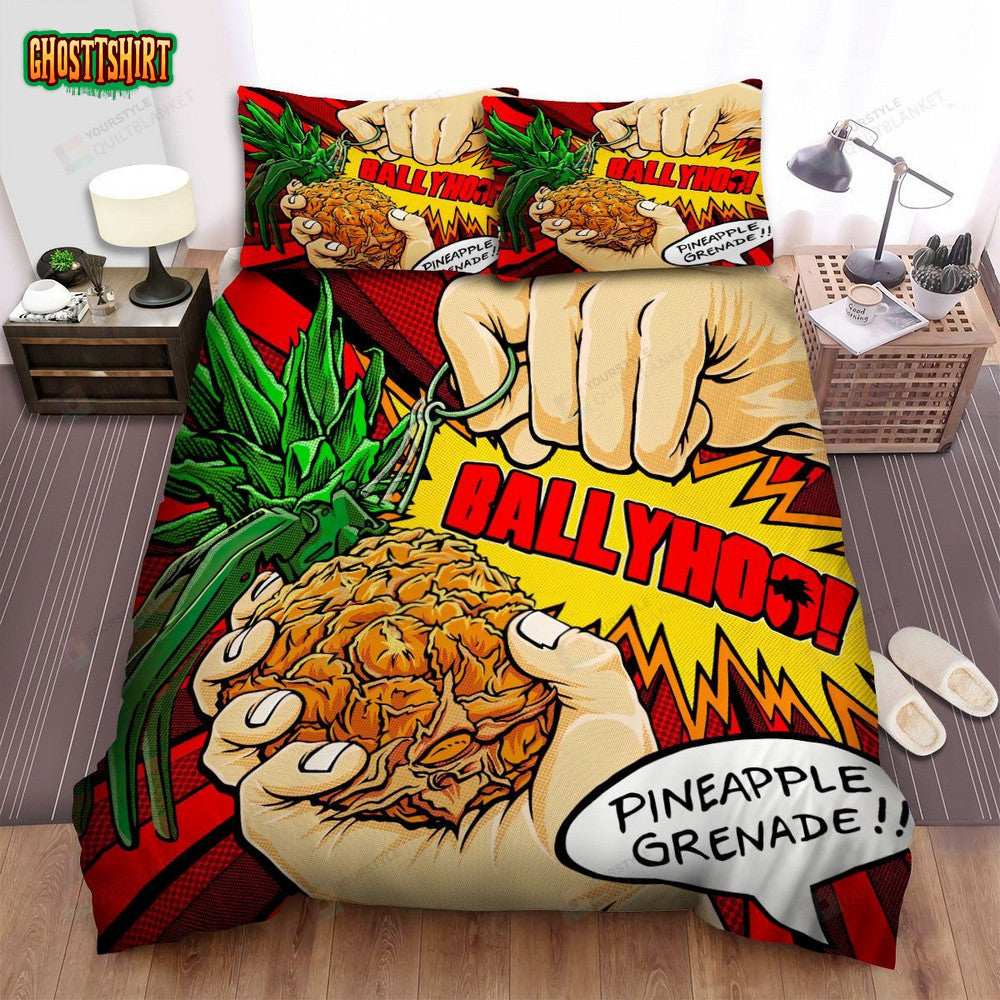 Ballyhoo Music Pineapple Grenade Album Bed Sheets Spread Comforter Duvet Cover Bedding Set