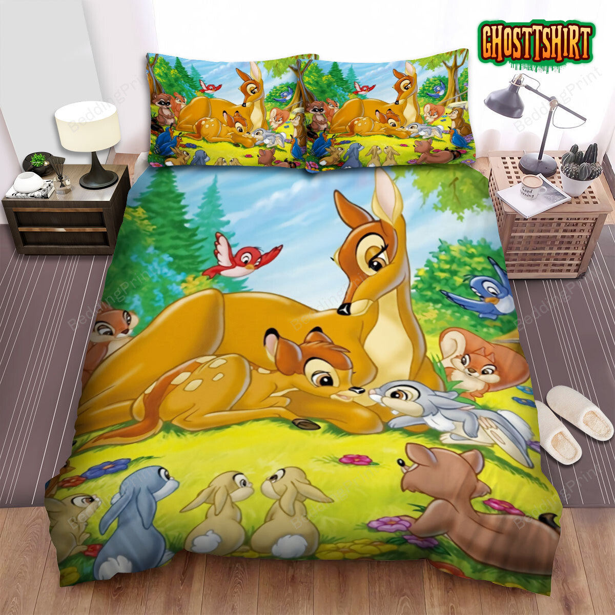 Bambi Happy Time Bed Sheets Spread Duvet Cover Bedding Set