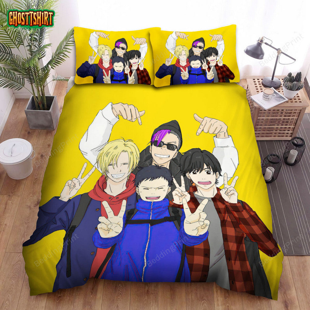 Banana Fish Anime Characters Bed Sheets Duvet Cover Bedding Set