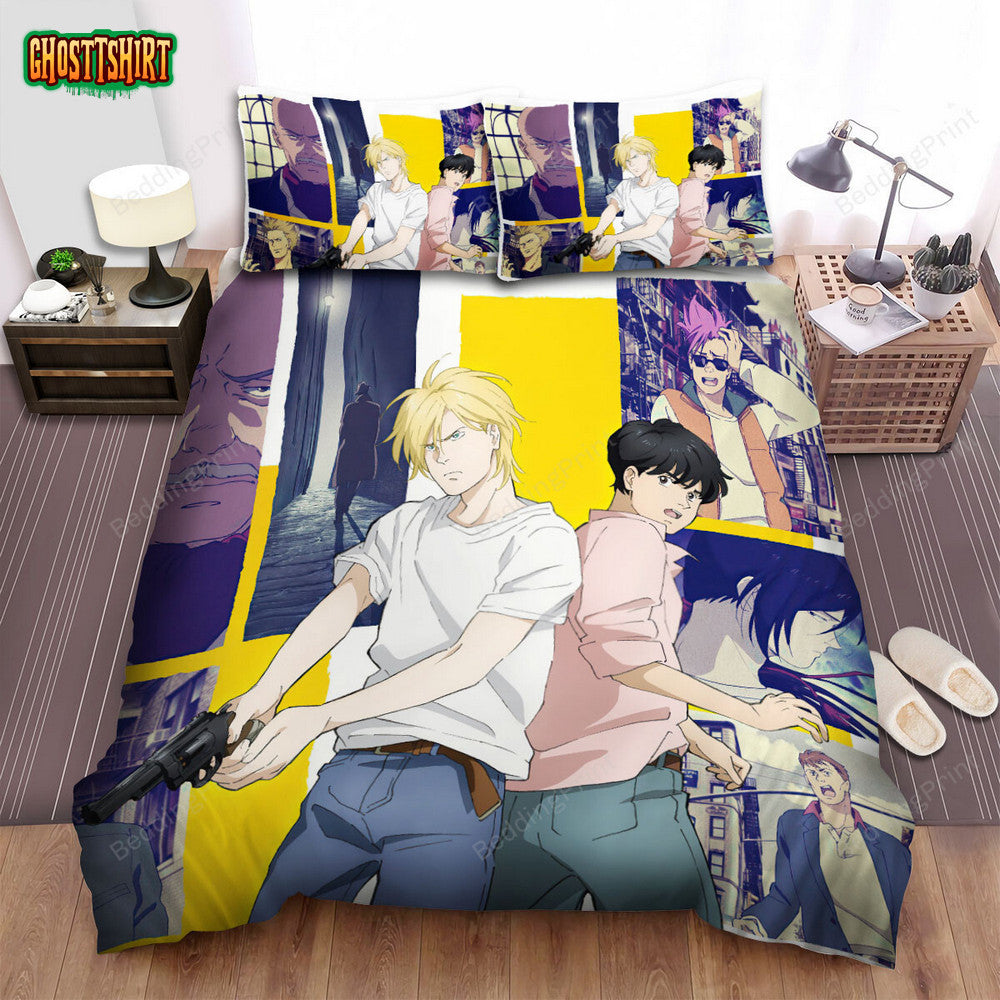 Banana Fish Anime Poster 4 Bed Sheets Duvet Cover Bedding Set