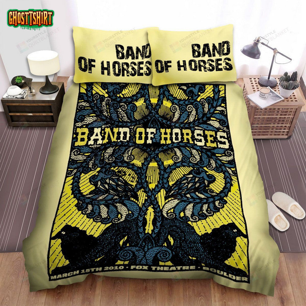 Band Of Horses Band Painting Art Bed Sheets Spread Comforter Duvet Cover Bedding Set