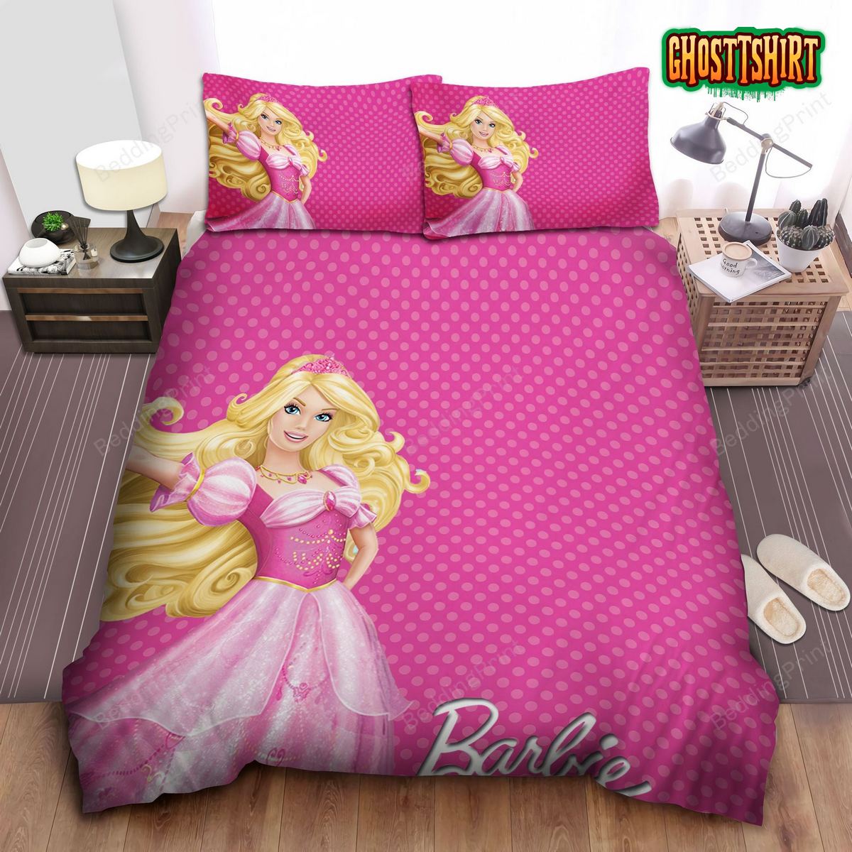 Barbie Bed Pink Dress Sheets Duvet Cover Bedding Set