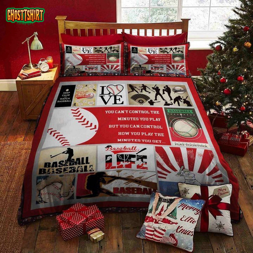 Baseball Love Life Bed Sheets Duvet Cover Bedding Set