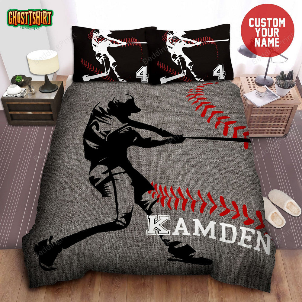 Baseball Personalized Custom Duvet Cover Bedding Set