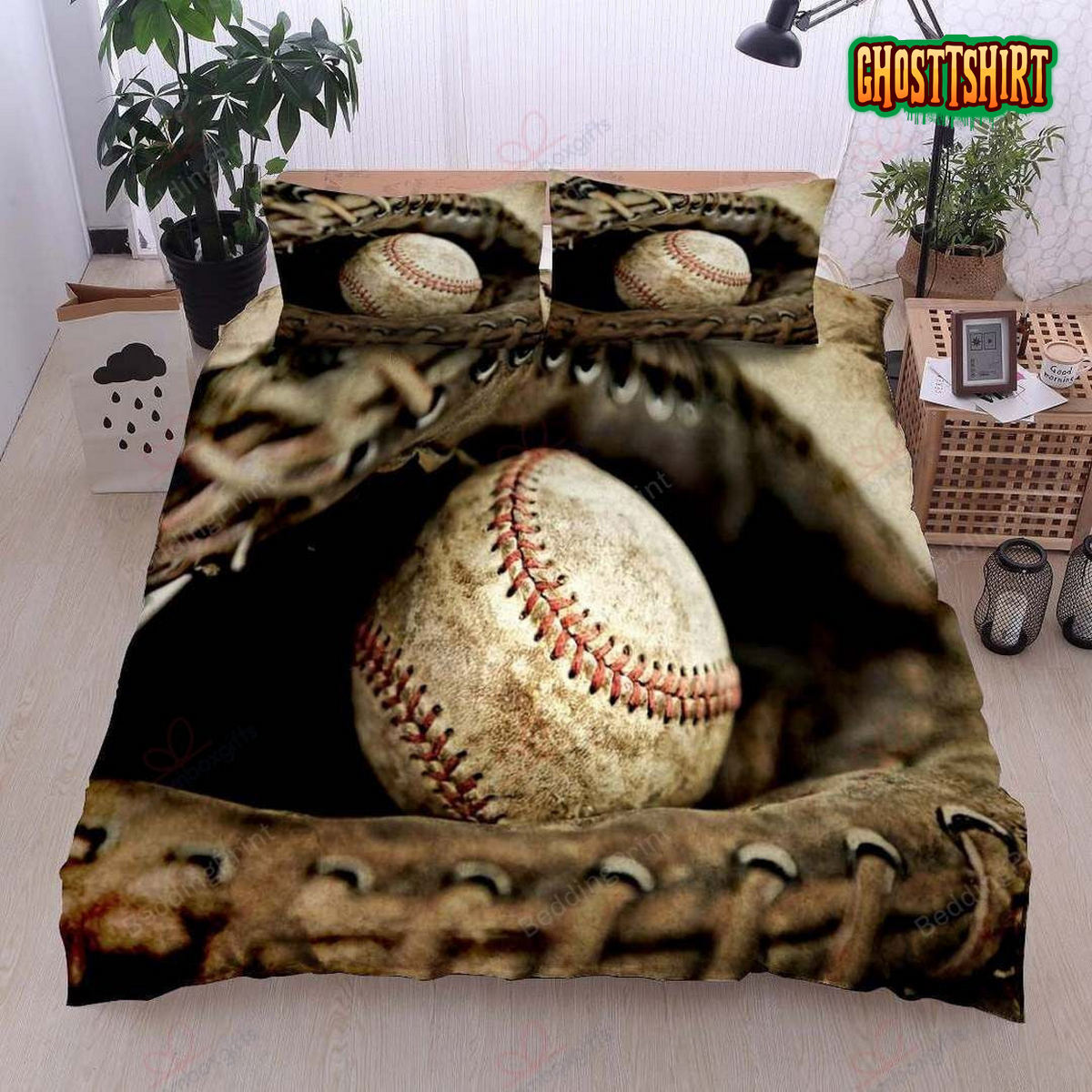 Baseball Vintage Bed Sheets Duvet Cover Bedding Set