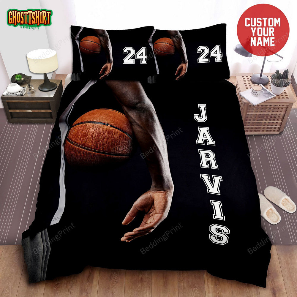 Basketball Black Player Duvet Cover Bedding Set