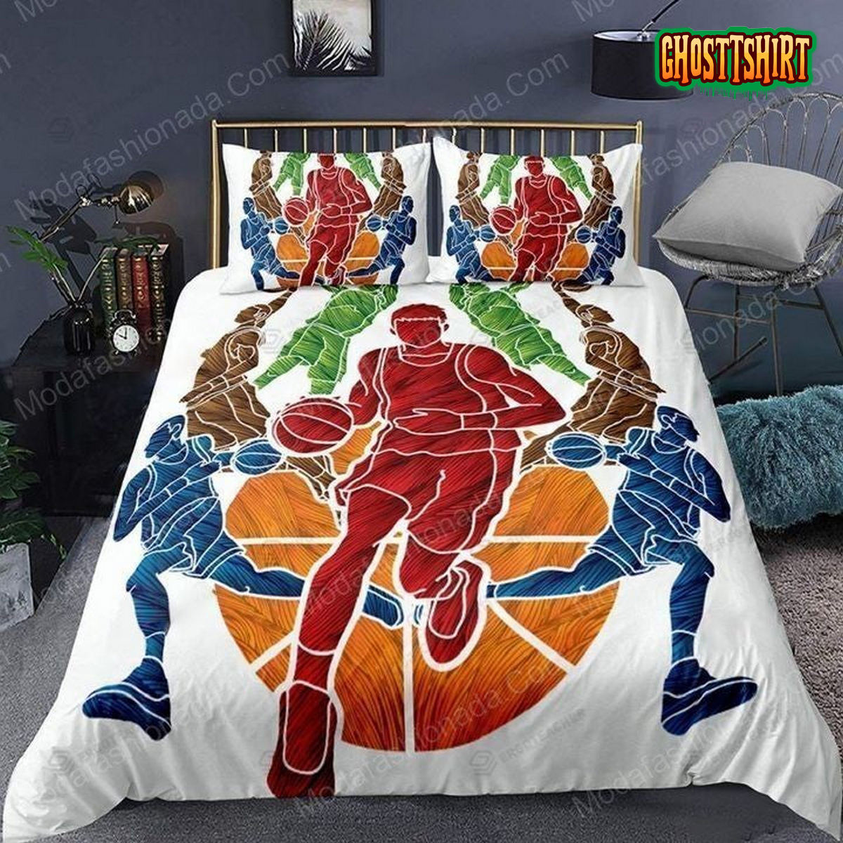 Basketball Colorful Players Sport 16 Bedding Set