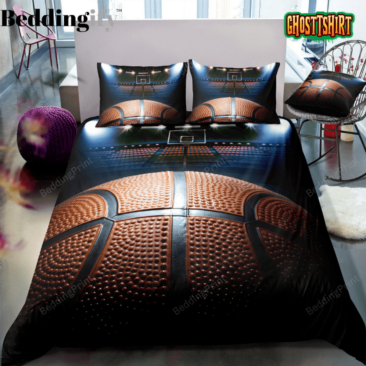 Basketball Court Stadium Bedding Set