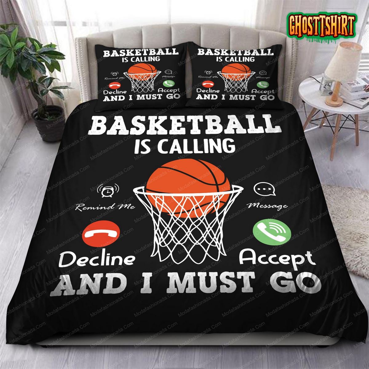 Basketball Is Calling And I Must Go Bedding Set